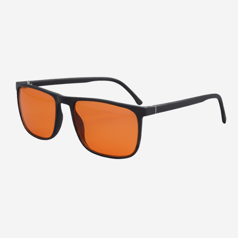 Lucen - Dusk - Black Frame - Orange blue light blocking lens