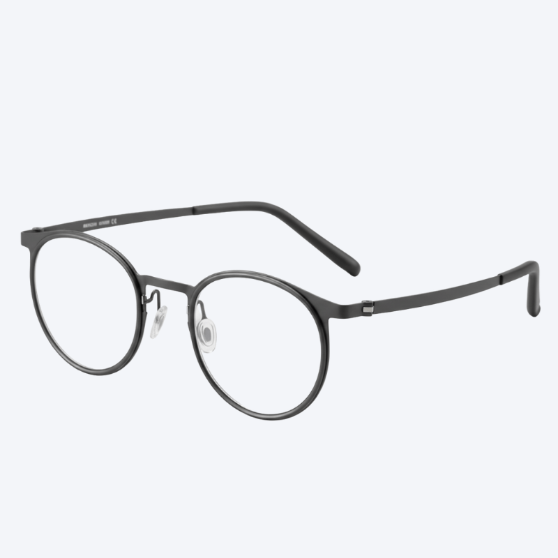 Lucen - Retro - Black Frame - Clear blue light blocking lens