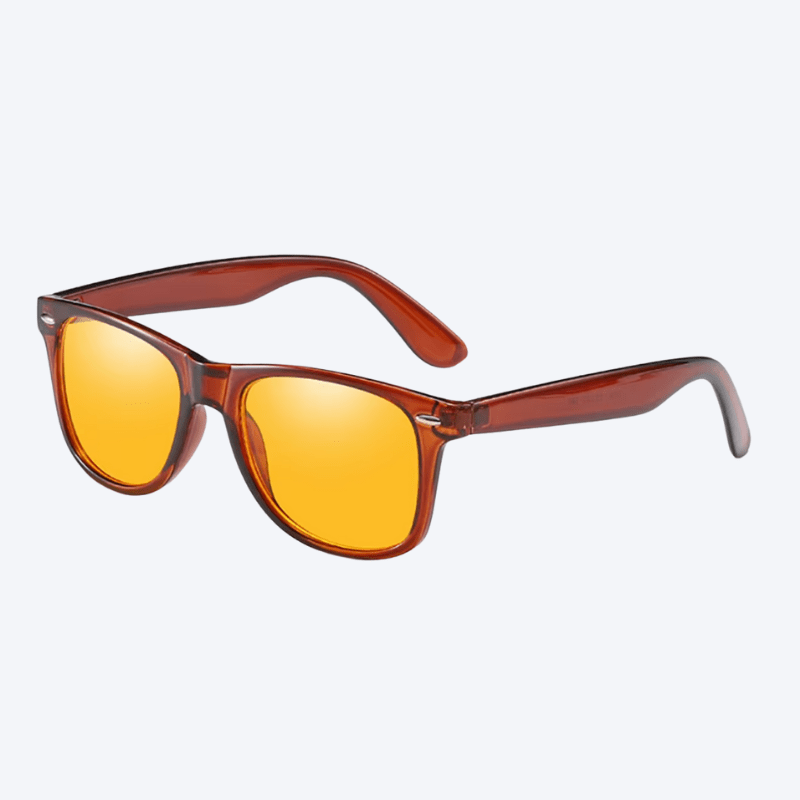 Lucen - Solis - Brown Frame - Orange Blue light blocking lens